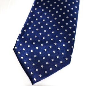 Lauren Ralph Lauren Royal Blue Polka Dot Tie 100% Silk